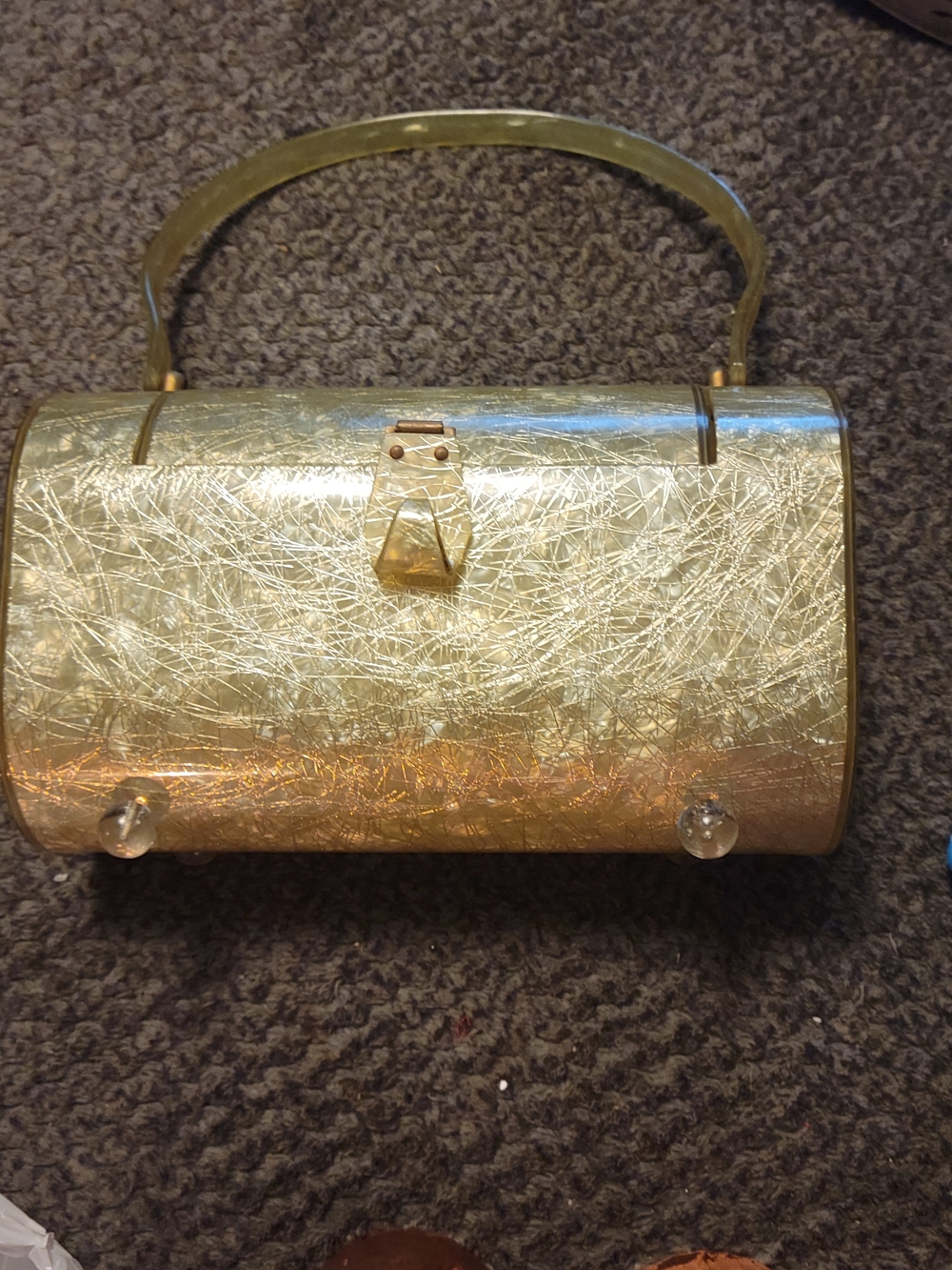 Vintage Confetti Lucite Hand Bag